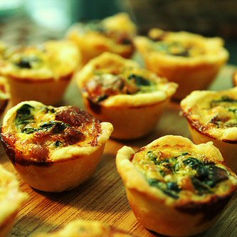 Mini quiches aux courgettes