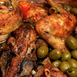 Poulet aux olives au four