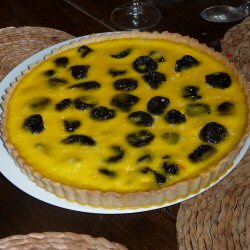 Tarte au flan et pruneaux