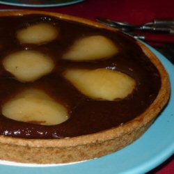 Tarte au chocolat et à la poire