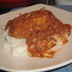 Riz en sauce tomate et escalopes de dinde