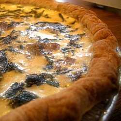 Tarte aux épinards et champignons