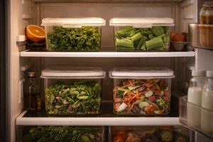 Réfrigérateur organisé pour éviter le gaspillage